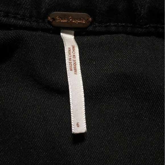 Free People Black Side Button Mini Skirt - Picture 8 of 8